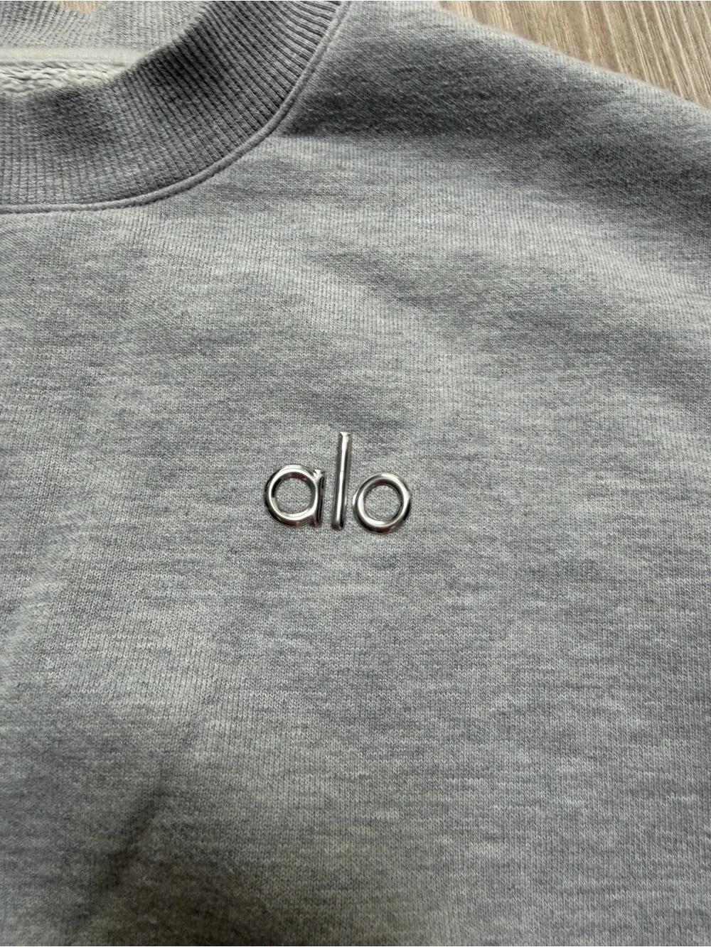 Alo Accolade Crewneck Sweatshirt Athletic Heather Grey LA clean girl oversized